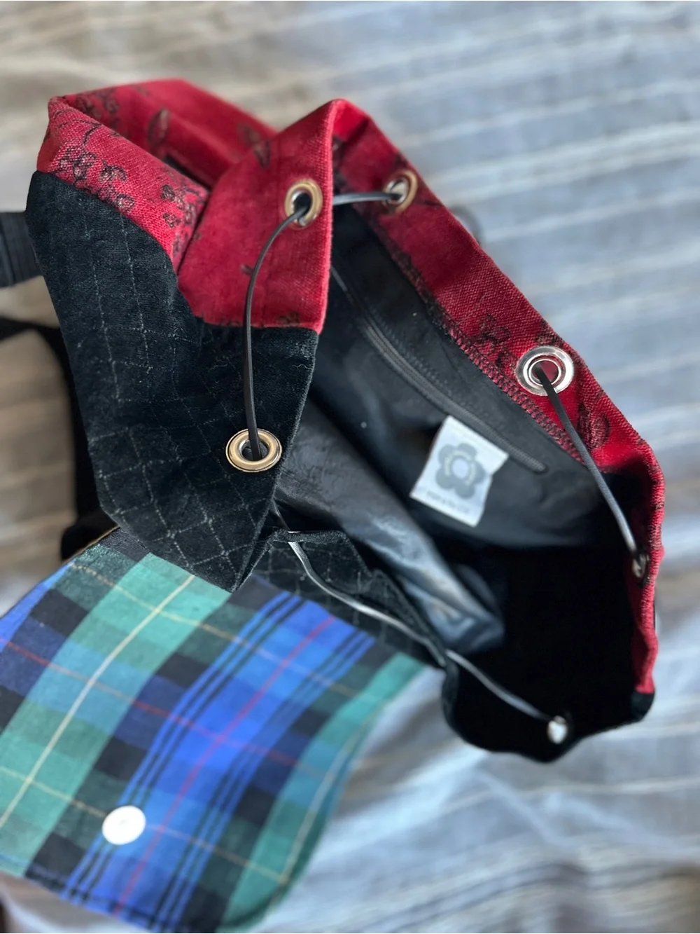 Nordic House Designs Red Velvet Bumblebee Backpack Bag